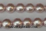 CSB941 15.5 inches 12mm flat round shell pearl beads wholesale