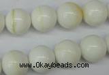 CSB955 15.5 inches 14mm round shell pearl beads wholesale