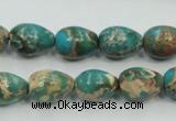 CSE05 15.5 inches 10*14mm teardrop natural sea sediment jasper beads