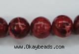 CSE167 15.5 inches 20mm round dyed natural sea sediment jasper beads