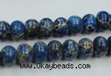 CSE52 15.5 inches 8*10mm rondelle dyed natural sea sediment jasper beads