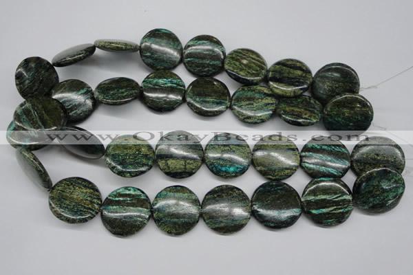 CSG21 15.5 inches 30mm flat round long spar gemstone beads wholesale