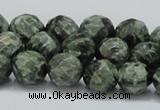 CSH08 15.5 inches 12mm faceted round natural seraphinite beads