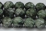 CSH09 15.5 inches 14mm faceted round natural seraphinite beads