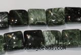 CSH102 15.5 inches 12*12mm square natural seraphinite gemstone beads