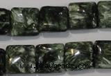 CSH103 15.5 inches 14*14mm square natural seraphinite gemstone beads