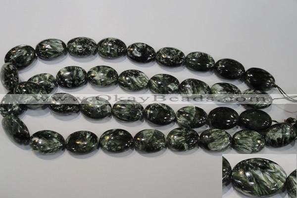 CSH134 15.5 inches 16*20mm oval natural seraphinite gemstone beads