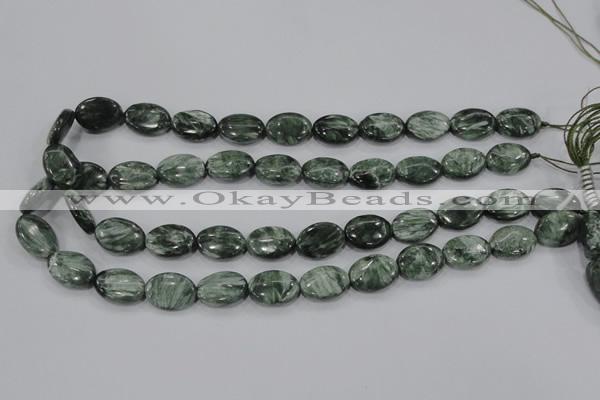 CSH55 15.5 inches 12*16mm oval natural seraphinite gemstone beads