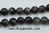 CSI01 15.5 inches 8mm round silver scale stone beads wholesale