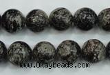 CSI03 15.5 inches 12mm round silver scale stone beads wholesale