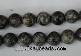 CSI12 15.5 inches 8mm round silver scale stone beads wholesale