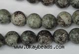 CSI15 15.5 inches 12mm round silver scale stone beads wholesale