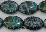 CSJ228 15.5 inches 18*25mm oval dyed green silver line jasper beads