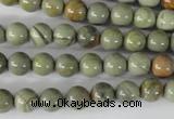 CSL102 15.5 inches 8mm round silver leaf jasper beads wholesale