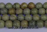 CSL200 15.5 inches 4mm round silver leaf jasper beads wholesale