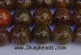 CSL224 15.5 inches 12mm round gold leaf jasper beads wholesale