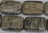 CSL70 15.5 inches 18*25mm rectangle silver leaf jasper beads wholesale