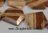 CSL86 15.5 inches 22*25mm freefrom silver leaf jasper beads wholesale