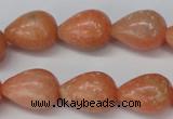 CSM14 15.5 inches 13*18mm teardrop salmon stone beads wholesale