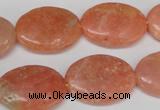 CSM37 15.5 inches 18*24mm oval salmon stone beads wholesale