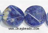 CSO03 15.5 inches 15mm faceted coin A grade sodalite beads