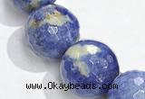 CSO21 AB grade 14mm faceted round sodalite beads wholesale