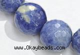 CSO22 AB grade 16mm faceted round sodalite beads wholesale