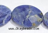 CSO25 15.5 inches A grade 8*12mm faceted oval sodalite beads