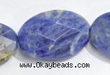 CSO26 15.5 inches A grade 10*14mm faceted oval sodalite beads