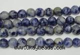 CSO301 15.5 inches 6mm faceted round Brazilian sodalite beads