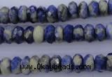 CSO33 15.5 inches 5*10mm faceted rondelle sodalite gemstone beads