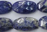 CSO391 15.5 inches 16*28mm faceted oval natural sodalite beads