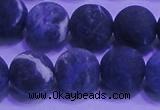 CSO457 15.5 inches 12mm round matte sodalite gemstone beads