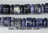 CSO50 15.5 inches 4*12mm & 8*12mm rondelle sodalite gemstone beads