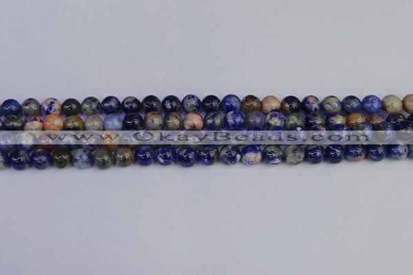 CSO512 15.5 inches 8mm round orange sodalite beads wholesale