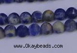 CSO520 15.5 inches 4mm round matte orange sodalite beads wholesale