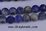 CSO521 15.5 inches 6mm round matte orange sodalite beads wholesale