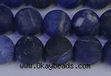 CSO545 15.5 inches 14mm round matte sodalite beads wholesale