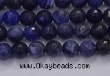 CSO600 15.5 inches 4mm faceted round sodalite gemstone beads