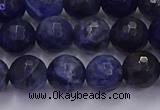 CSO603 15.5 inches 10mm faceted round sodalite gemstone beads