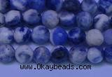 CSO621 15.5 inches 6mm faceted round AB grade sodalite beads