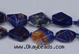 CSO640 15.5 inches 10*12mm - 12*16mm freeform orange sodalite beads