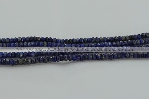 CSO661 15.5 inches 4*6mm faceted rondelle sodalite gemstone beads