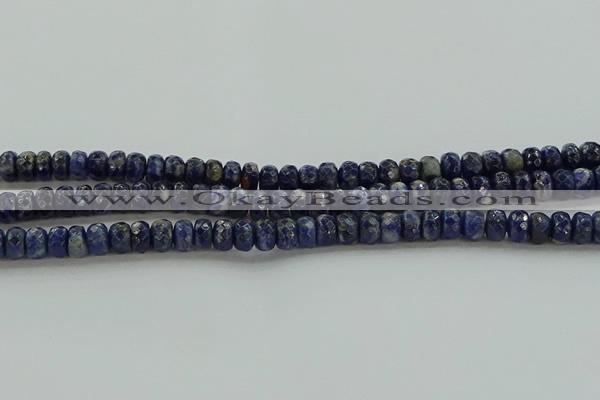 CSO662 15.5 inches 5*8mm faceted rondelle sodalite gemstone beads