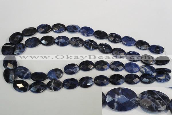 CSO68 15.5 inches 13*18mm faceted oval sodalite gemstone beads wholesale