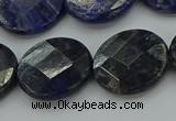 CSO709 15.5 inches 18mm faceted coin sodalite gemstone beads