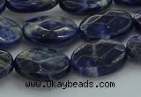 CSO717 15.5 inches 12*16mm faceted oval sodalite gemstone beads