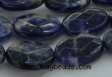 CSO718 15.5 inches 13*18mm faceted oval sodalite gemstone beads