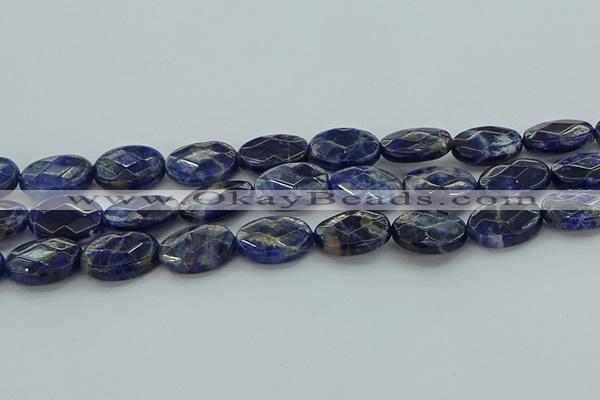 CSO719 15.5 inches 15*20mm faceted oval sodalite gemstone beads