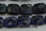 CSO725 15.5 inches 10*10mm faceted square sodalite gemstone beads